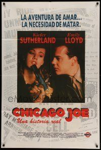 6f720 CHICAGO JOE & THE SHOWGIRL Argentinean '90 Keifer Sutherland pointing gun at Emily Lloyd!