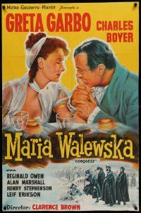 6f733 CONQUEST Argentinean R40s art of Greta Garbo as Marie Walewska & Charles Boyer as Napoleon!