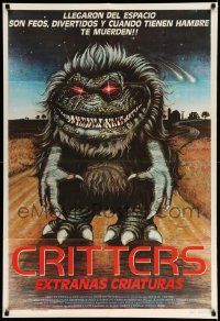 6f737 CRITTERS Argentinean '86 best close up art of the creepy monster from outer space!