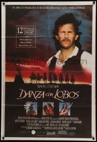 6f742 DANCES WITH WOLVES Argentinean '90 different image of Kevin Costner & Native Americans!