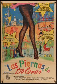 6f752 DIE BEINE VON DOLORES Argentinean '57 great full-length art of sexy showgirl's legs!