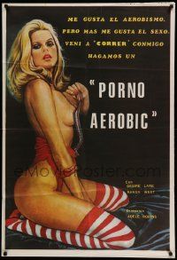 6f768 EROTIC AEROBICS Argentinean '84 full-length art of sexy half-naked exercise instructor!