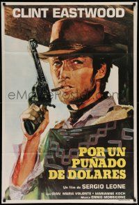 6f777 FISTFUL OF DOLLARS Argentinean R70s Sergio Leone, art of dangerous Clint Eastwood with gun!