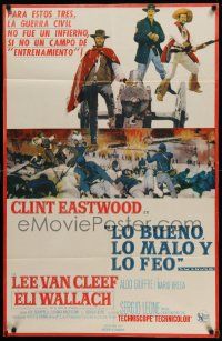 6f795 GOOD, THE BAD & THE UGLY Argentinean '68 Clint Eastwood, Lee Van Cleef, Sergio Leone classic!