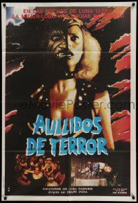 6f808 HOWLING II Argentinean '85 wild split image of Annie McEnroe as werewolf and as human!