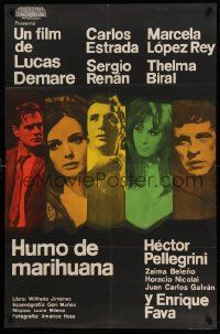 6f809 HUMO DE MARIHUANA Argentinean '68 colorful image of Carlos Estrada, Marcela Lopez Rey & cast!