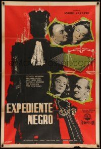 6f837 LE DOSSIER NOIR Argentinean '55 Andre Cayatte's The Black File, cool art by E. Villarreal!