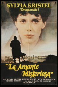 6f865 MYSTERIES Argentinean '78 Emmanuelle's Sylvia Kristel in the sky above man's silhouette!