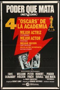 6f868 NETWORK Argentinean '76 Dunaway, Holden, written by Paddy Cheyefsky, Sidney Lumet classic!