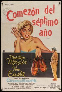 6f926 SEVEN YEAR ITCH Argentinean '55 Billy Wilder, great art of sexy Marilyn Monroe & Ewell!