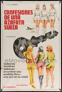 6f946 SWEDISH FLY GIRLS Argentinean '72 different art of sexy airplane stewardesses & giant key!