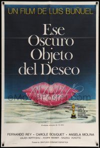 6f956 THAT OBSCURE OBJECT OF DESIRE Argentinean '77 Cet obscur object du desir, art by Ferracci!