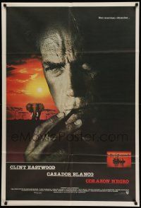 6f988 WHITE HUNTER, BLACK HEART Argentinean '90 Clint Eastwood as director John Huston in Africa!