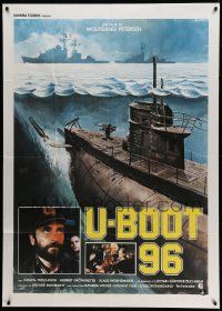 6f313 DAS BOOT blue Italian 1p '82 Wolfgang Petersen WWII submarine classic, different Crovato art!