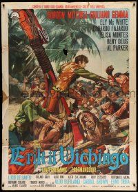 6f336 ERIK IL VICHINGO Italian 1p '65 Ciriello art of vikings vs. Native American Indians!