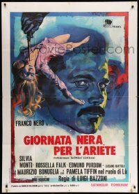 6f342 FIFTH CORD Italian 1p '71 art of Franco Nero by bloody knife & sexy murder victim!