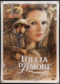 6f347 FOOL FOR LOVE Italian 1p '86 great Iaia art of Sam Shepard & Kim Basinger, Robert Altman!