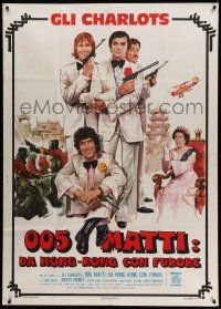 6f348 FROM HONG KONG WITH LOVE Italian 1p '75 French James Bond spy spoof starring Les Charlots!
