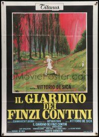 6f355 GARDEN OF THE FINZI-CONTINIS Italian 1p '71 Vittorio De Sica, colorful art by Innocenti!
