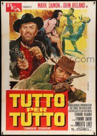 6f362 GO FOR BROKE Italian 1p '68 Umberto Lenzi's Tutto per tutto, great spaghetti western art!