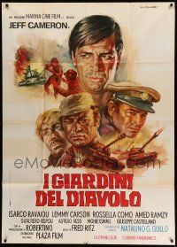 6f376 HEROES WITHOUT GLORY Italian 1p '71 art of Jeff Cameron & top stars by Ezio Tarantelli!