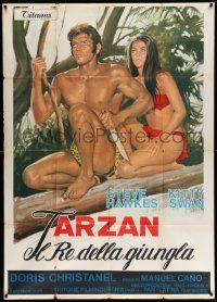6f407 KING OF THE JUNGLE Italian 1p '69 Steve Hawkes as Tarzan, screenplay by Umberto Lenzi!