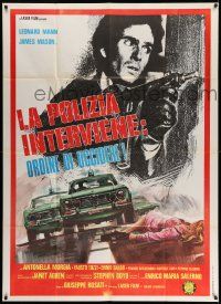 6f417 LEFT HAND OF THE LAW Italian 1p '75 La Polizia interviene: ordine di uccidere, cool art!
