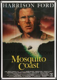 6f437 MOSQUITO COAST Italian 1p '87 directed by Peter Weir, crazy inventor Harrison Ford!