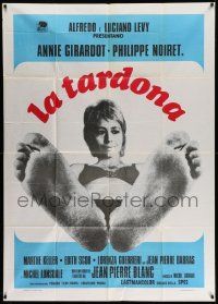 6f445 OLD MAID Italian 1p '72 La Vieille fille, great different image of near-naked Annie Girardot