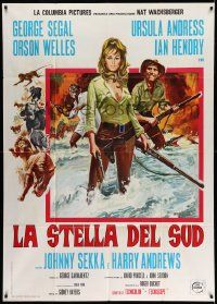6f492 SOUTHERN STAR Italian 1p '69 different art of sexy Ursula Andress & George Segal in Africa!