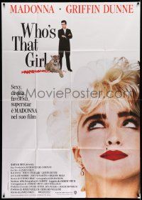 6f538 WHO'S THAT GIRL Italian 1p '87 great portrait of young rebellious Madonna, Griffin Dunne