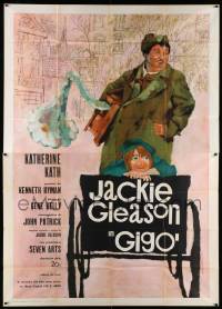 6f583 GIGOT Italian 2p '62 different Weissman art of Gleason & Kath, directed by Gene Kelly!