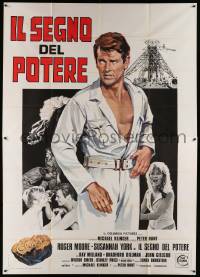 6f587 GOLD Italian 2p '74 different art of Roger Moore + photos with sexy Susannah York!