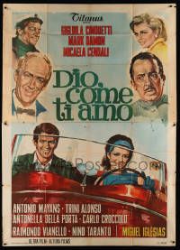 6f596 HOW DO I LOVE YOU Italian 2p '66 artwork of top cast members by Rodolfo Gasparri!