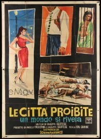 6f605 LE CITTA PROIBITE Italian 2p '63 Italian documentary, great artwork of sexy women & more!