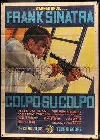 6f619 NAKED RUNNER Italian 2p '67 Frank Sinatra, different sniper artwork by Giuliano Nistri!