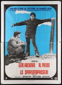 6f636 SCARECROW Italian 2p '73 different image of Gene Hackman & young Al Pacino!
