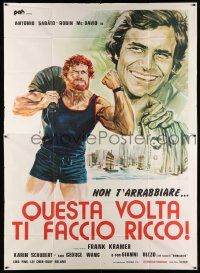 6f653 THIS TIME I'LL MAKE YOU RICH Italian 2p '75 Tony Sabato, art of huge redheaded muscleman!