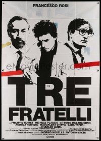 6f654 THREE BROTHERS Italian 2p '82 Francesco Rosi's Tre fratelli, art of Philippe Noiret