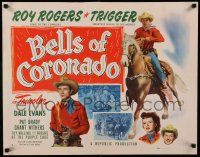6g524 BELLS OF CORONADO style A 1/2sh '50 Roy Rogers & Trigger, Dale Evans!