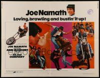 6g546 C.C. & COMPANY 1/2sh '70 great images of Joe Namath on motorcycle, biker gang!