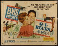 6g597 G.I. BLUES 1/2sh '60 Elvis Presley & sexy Juliet Prowse, red, white & blue star-bright show!