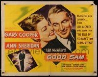 6g602 GOOD SAM style B 1/2sh '48 art of Gary Cooper & sexy Ann Sheridan, directed by Leo McCarey!