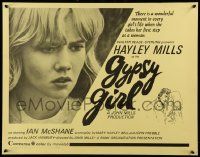 6g608 GYPSY GIRL 1/2sh '66 great close up of Hayley Mills + art of her and Ian McShane!