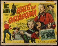 6g620 HILLS OF OKLAHOMA style A 1/2sh '50 Arizona singing cowboy Rex Allen in western action!