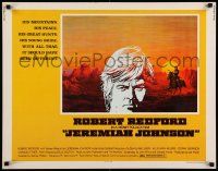 6g640 JEREMIAH JOHNSON 1/2sh '72 cool artwork of Robert Redford, directed by Sydney Pollack!