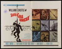 6g663 LET'S KILL UNCLE 1/2sh '66 William Castle, wacky horror comedy artwork!