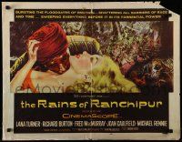6g798 RAINS OF RANCHIPUR 1/2sh '55 art of Lana Turner & Burton, rains couldn't wash their sin away