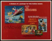 6g812 RESCUERS/MICKEY'S CHRISTMAS CAROL 1/2sh '83 Disney package for the holiday season!