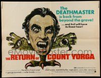 6g813 RETURN OF COUNT YORGA 1/2sh '71 Robert Quarry, AIP vampires, wild monster art!